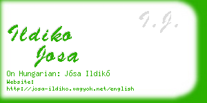 ildiko josa business card